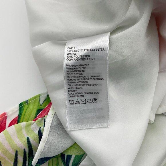 Tommy Bahama Grand Grove Sleeveless Maxi Dress Tropical Ruffled Tie Cord Belt Sm - Picture 9 of 10